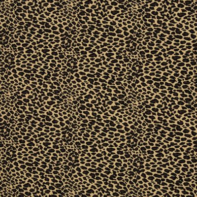 Leopardprint på lys brun bomuldsjersey