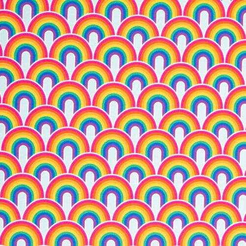 Rainbow i regnbuefarver på bomuldsjersey
