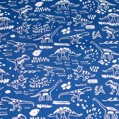 Refleks dinoer på mørk blå softshell