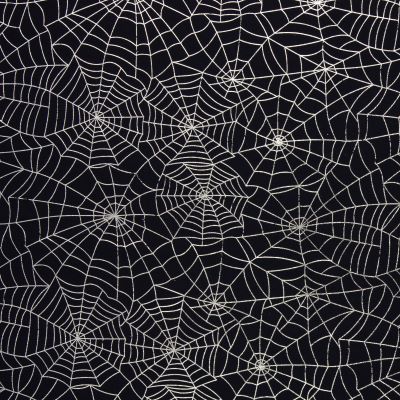 Tyl med sølv spiderweb