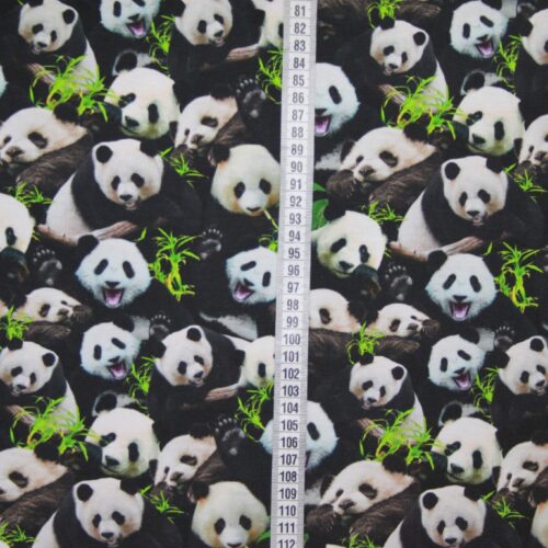 Pandaer på GOTS bomuldsjersey