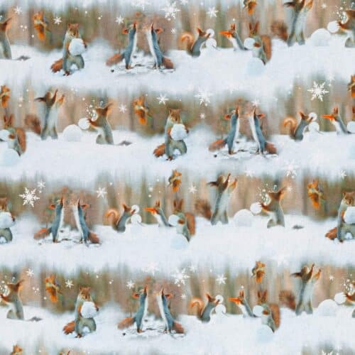 Egern leger i sneen bomuldsjersey