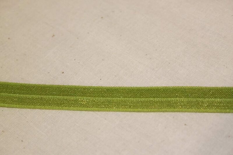 Limegrøn foldeelastik 15 mm