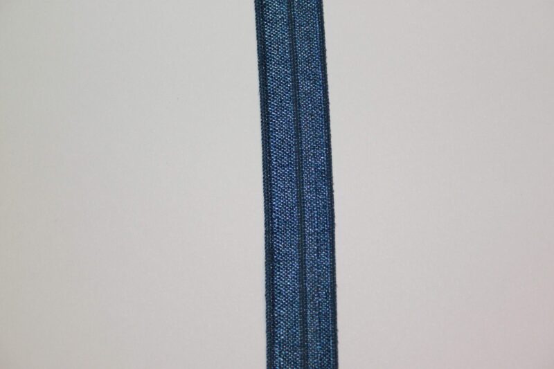 Jeansblå foldeelastik 15 mm