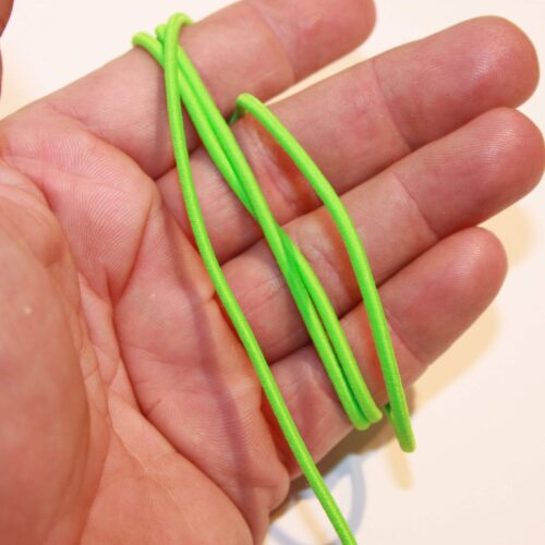 Neongrøn rund elastik 3mm