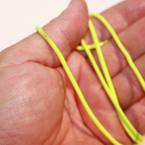 Neon gul rund elastik 3mm