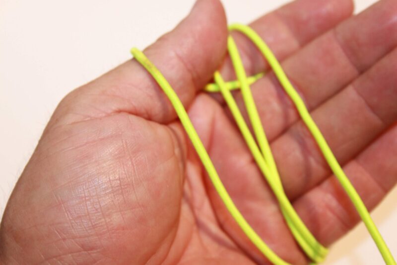 Neon gul rund elastik 3mm