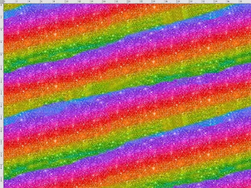 Regnbuestriber i klare farver på bomuldsjersey