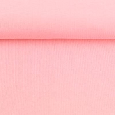 Ensfarvet lyserød bomuldsjersey