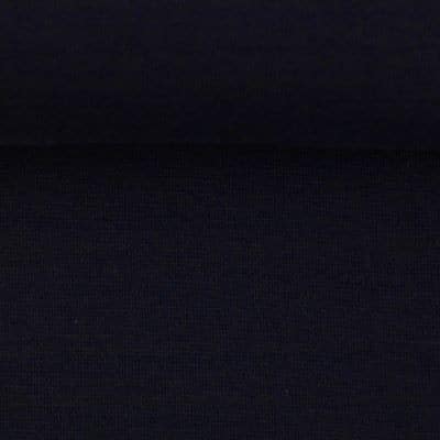 Ensfarvet mørk marineblå bomuldsjersey